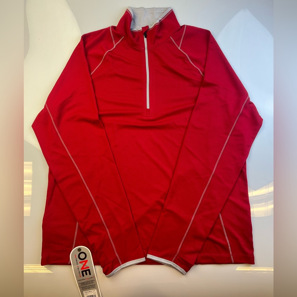 Elevate M-KNEW 1/2 zip Long Sleeve Red r81-22